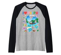 Recuerdo de Viaje de Tailandia I Love Phi Phi Islands Camiseta Manga Raglan