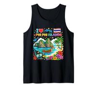 Recuerdo de Viaje de Tailandia I Love Phi Phi Islands Camiseta sin Mangas