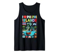 Recuerdo de Viaje de Tailandia I Love Phi Phi Islands Camiseta sin Mangas