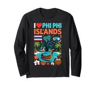 Recuerdo de Viaje de Tailandia I Love Phi Phi Islands Manga Larga