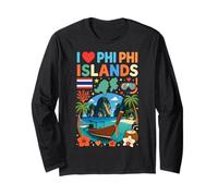 Recuerdo de Viaje de Tailandia I Love Phi Phi Islands Manga Larga