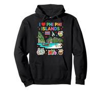 Recuerdo de Viaje de Tailandia I Love Phi Phi Islands Sudadera con Capucha