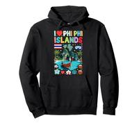 Recuerdo de Viaje de Tailandia I Love Phi Phi Islands Sudadera con Capucha
