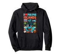 Recuerdo de Viaje de Tailandia I Love Phi Phi Islands Sudadera con Capucha