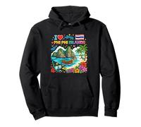 Recuerdo de Viaje de Tailandia I Love Phi Phi Islands Sudadera con Capucha
