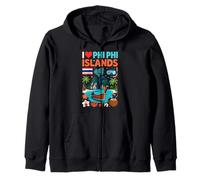Recuerdo de Viaje de Tailandia I Love Phi Phi Islands Sudadera con Capucha