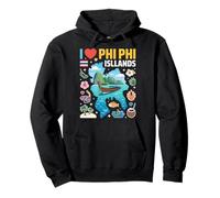 Recuerdo de Viaje de Tailandia I Love Phi Phi Islands Sudadera con Capucha