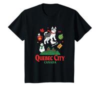Recuerdo de Viaje de Vacaciones con Escena de Invierno de la Ciudad de Quebec Camiseta