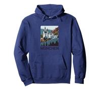 Recuerdo de viaje del castillo de Neuschwanstein de München Alemania Sudadera con Capucha