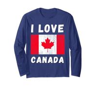 Recuerdo de viaje familiar canadiense I Love Canada Heart Manga Larga