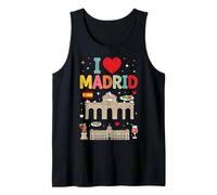 Recuerdo de Viaje I Love Madrid España Camiseta sin Mangas