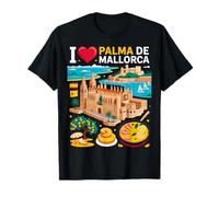 Recuerdo de Viaje I Love Palma De Mallorca España Camiseta