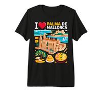 Recuerdo de Viaje I Love Palma De Mallorca España Camiseta Premium