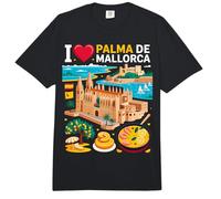 Recuerdo de Viaje I Love Palma De Mallorca España Comfort Colors Adult Heavyweight T-Shirt