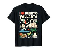 Recuerdo de Viaje I Love Puerto Vallarta México Camiseta
