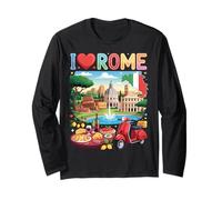 Recuerdo de Viaje I Love Rome Italy Manga Larga