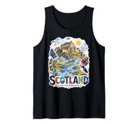 Recuerdo de Viaje Lindo del Castillo de Escocia del Reino Unido Camiseta sin Mangas