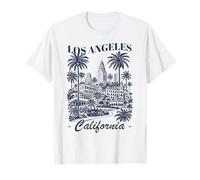 Recuerdo de Viaje Minimalista del Horizonte de California de Los Ángeles Camiseta