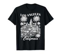 Recuerdo de Viaje Minimalista del Horizonte de California de Los Ángeles Camiseta