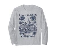 Recuerdo de Viaje Minimalista del Horizonte de California de Los Ángeles Manga Larga