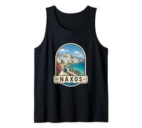 Recuerdo de Viaje Naxos Grecia Templo Apolo Design Camiseta sin Mangas