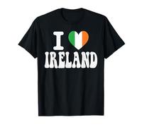 Recuerdo de Viaje Retro con la Bandera de corazón de Irlanda Camiseta