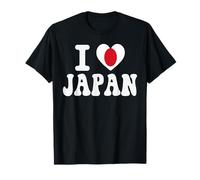 Recuerdo de Viaje Retro con la Bandera de corazón de Japón Camiseta