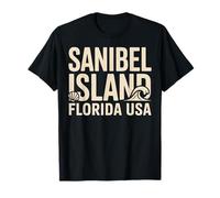 Recuerdo de Viaje Vintage de Florida de la Isla Sanibel Camiseta