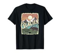 Recuerdo de Viaje Vintage del Parque Nacional Glacier Montana USA Camiseta
