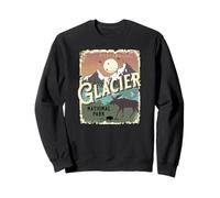 Recuerdo de Viaje Vintage del Parque Nacional Glacier Montana USA Sudadera