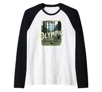 Recuerdo de Viaje Vintage del Parque Nacional Olímpico de Washington Camiseta Manga Raglan