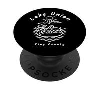 Recuerdo de Washington del Condado de King de Lake Union PopSockets PopGrip Adhesivo