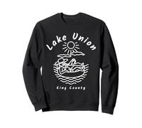 Recuerdo de Washington del Condado de King de Lake Union Sudadera