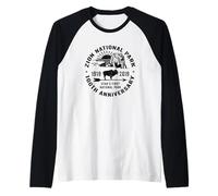 Recuerdo del Centenario del 100 Aniversario del Parque Nacional Zion Camiseta Manga Raglan