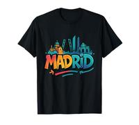Recuerdo del Horizonte de Madrid con Graffiti Camiseta