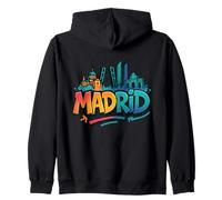 Recuerdo del Horizonte de Madrid con Graffiti Sudadera con Capucha