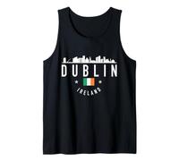 Recuerdo del orgullo de la bandera irlandesa del horizonte de Dublín Irlanda Camiseta sin Mangas