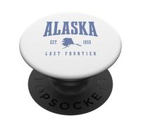 Recuerdo del Orgullo Vintage de Alaska The Last Frontier PopSockets PopGrip Adhesivo