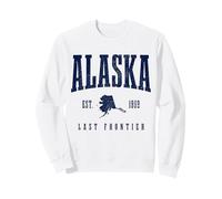 Recuerdo del Orgullo Vintage de Alaska The Last Frontier Sudadera