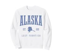 Recuerdo del Orgullo Vintage de Alaska The Last Frontier Sudadera