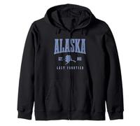 Recuerdo del Orgullo Vintage de Alaska The Last Frontier Sudadera con Capucha