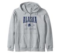 Recuerdo del Orgullo Vintage de Alaska The Last Frontier Sudadera con Capucha