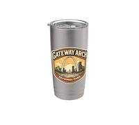 Recuerdo del Parque Nacional Gateway Arch Missouri Memorabilia Vaso térmico de acero inoxidable de doble pared