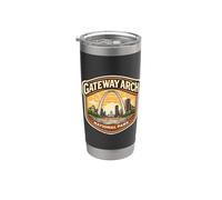 Recuerdo del Parque Nacional Gateway Arch Missouri Memorabilia Vaso térmico de acero inoxidable de doble pared
