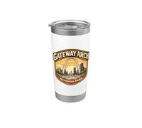 Recuerdo del Parque Nacional Gateway Arch Missouri Memorabilia Vaso térmico de acero inoxidable de doble pared