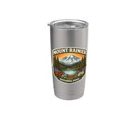 Recuerdo del Parque Nacional Monte Rainier Recuerdos de Washington Vaso térmico de acero inoxidable de doble pared