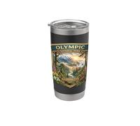 Recuerdo del Parque Nacional Olímpico de Washington Vaso térmico de acero inoxidable de doble pared