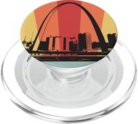 Recuerdo del Parque Nacional St Louis Vintage Gateway Arch PopSockets PopGrip para MagSafe