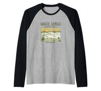 Recuerdo del Parque Nacional White Sands Nuevo México Hombres Mujeres Camiseta Manga Raglan