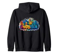 Recuerdo del Skyline de Marbella - Marbella Ciudad Sudadera con Capucha